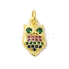 Brass Micro Pave Cubic Zirconia Pendants KK-M283-24C-02-1