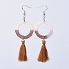 Resin & Wood Dangle Earrings EJEW-JE03024-3