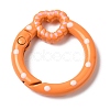 Spray Painted Alloy Spring Gate Ring PALLOY-P292-04-2