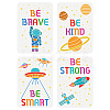 4Pcs 4 Styles PET Hollow Out Drawing Painting Stencils DIY-WH0394-0270-1