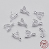 Rhodium Plated 925 Sterling Silver Pendant Bails STER-E050-12P-1
