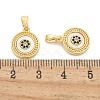 Brass Micro Pave Cubic Zirconia Pendents KK-M303-01G-01-3