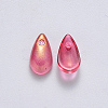 Transparent Spray Painted Glass Charms GLAA-R211-07-C03-2