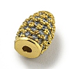 Brass Micro Pave Cubic Zirconia Beads KK-G493-25C-G-2