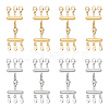 Unicraftale 8Pcs 2 Colors 304 Stainless Steel Multi-strand Clasps with Lobster Claw Clasps FIND-UN0001-65-1