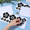 Gorgecraft 4 Sheets 2 Colors Flower PVC Waterproof Car Stickers DIY-GF0008-94A-3