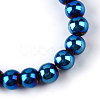 Electroplate Transparent Glass Beads Strands EGLA-Q062-6mm-D01-2