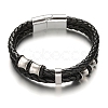 Imitation Leather Double Layer Multi-strand Bracelets PW-WG33153-02-3