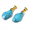 Synthetic Turquoise Pendants G-Q998-008C-3