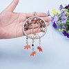 Natural & Synthetic Mixed Gemstone Chips Tree of Life Pendant Decorations TREE-PW0002-14-2