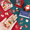 SUNNYCLUE 48Pcs 12 Styles Christmas Theme Opaque Resin Cabochons CRES-SC0002-55-3