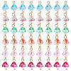 SUNNYCLUE 120Pcs 6 Colors Electroplate Glass Charms GLAA-SC0001-70-1