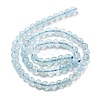 Natural Aquamarine Beads Strands G-R446-6mm-05-01-5