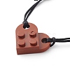 Resin Building Blocks Link Bracelets BJEW-JB06339-04-2