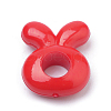Opaque Solid Color Bunny Acrylic Beads SACR-Q190-25B-1