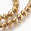 Electroplated Non-magnetic Synthetic Hematite Bead Strand G-E498-12B-01-1
