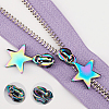 Gorgecraft 12Pcs 4 Style Star Heart Flower #5 Alloy Zipper Sliders FIND-GF0006-30-6