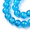 Spray Painted Crackle Transparent Glass Beads Strands CCG-Q001-8mm-06-A-3
