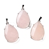 Natural Rose Quartz Pendants G-U002-01P-G-1