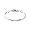 Rectangle & Donut Colorful Cubic Zirconia Hinged Bangle BJEW-G659-02P-2