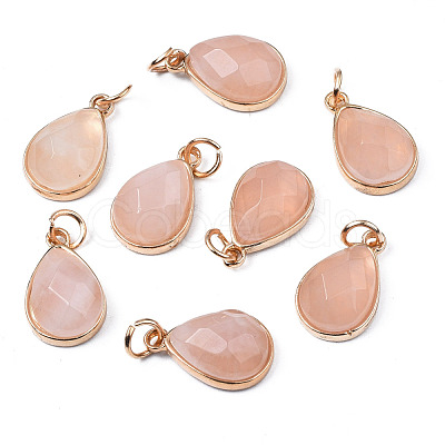 Natural Rose Quartz Pendants G-S359-364E-1