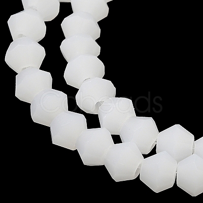 Imitation Jade Frosted Glass Bead Strands EGLA-A039-J4mm-MD06-1