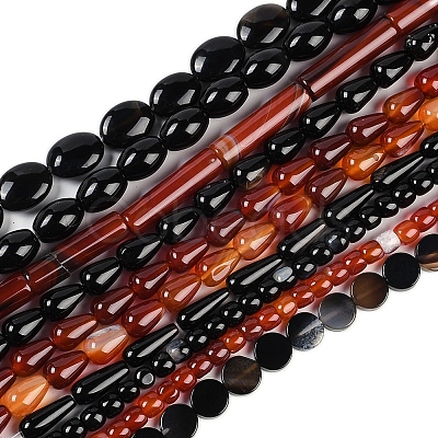 Natural Agate Beads Strands G-F513-01A-1