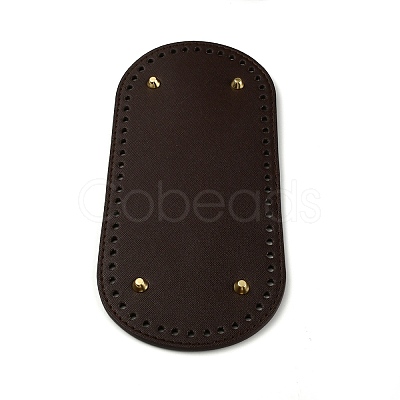 Oval PU Leather Knitting Crochet Bags Nail Bottom Shaper Pad PURS-WH0001-63C-1