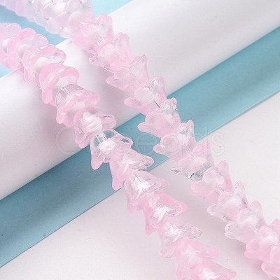 Transparent Glass Beads Strands LAMP-H061-01C-01-1