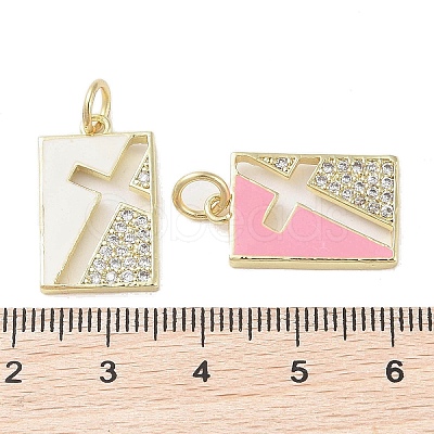 Real 18K Gold Plated Brass Micro Pave Cubic Zirconia Pendants KK-A209-18G-1