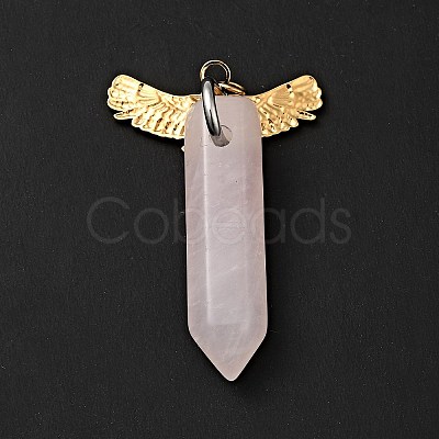 Eagle Natural Rose Quartz Pointed Pendants G-I333-04G-1