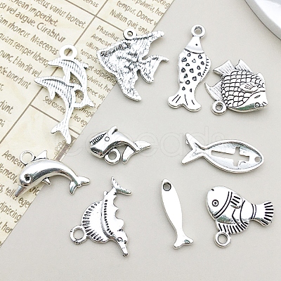 51Pcs Tibetan Style Alloy Pendants PW-WG9898A-01-1