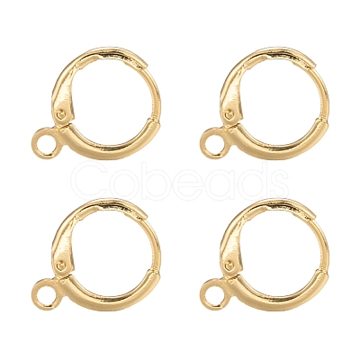 Brass Huggie Hoop Earring Findings KK-L179-04G-A-1