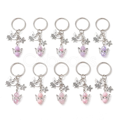 10Pcs 10 Styles Acrylic Keychains KEYC-JKC00762-1