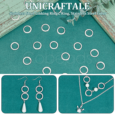 Unicraftale 304 Stainless Steel Linking Rings STAS-UN0008-59P-1