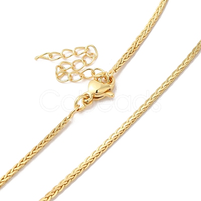 Brass Wheat Chain Necklace NJEW-R260-03G-1