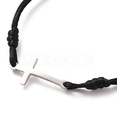 Adjustable Nylon Braided Bead Bracelets BJEW-JB05626-02-1