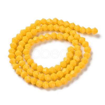 Opaque Solid Color Imitation Jade Glass Beads Strands GLAA-F029-P4mm-04-1