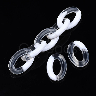 Two Tone Opaque Acrylic Linking Rings OACR-S038-035A-1