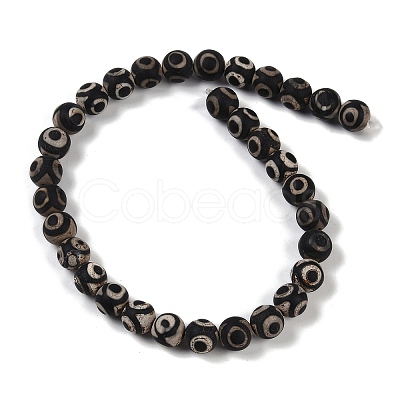 Tibetan Style dZi Beads G-K166-02-12mm-L3-01-1