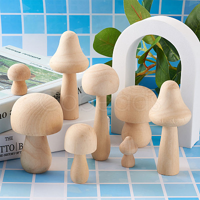 Schima Superba Wooden Mushroom Children Toys WOOD-TA0002-45-1