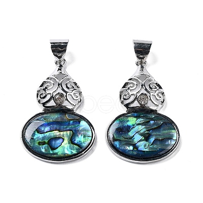 Natural Paua Shell Pendants FIND-A036-01P-01-1