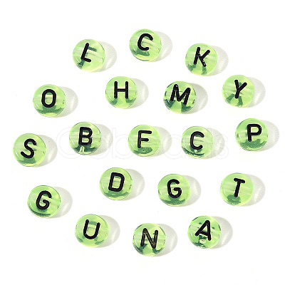 Transparent Light Green Acrylic Beads TACR-YW0001-09B-1