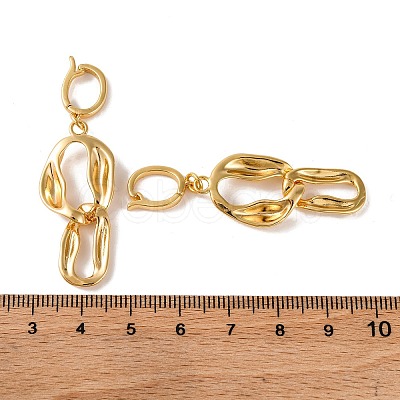 Brass Fold Over Clasps KK-U016-07G-1