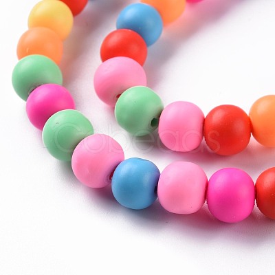 Handmade Polymer Clay Beads Strands X-CLAY-S092-15A-1