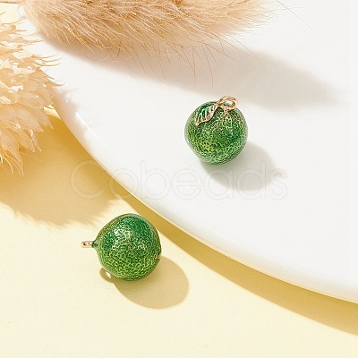 2Pcs Brass Enamel Charms KK-YW0001-85-1