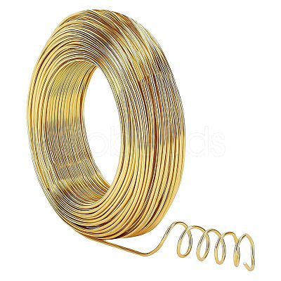 Nbeads Round Aluminum Wire AW-NB0001-01D-G-1