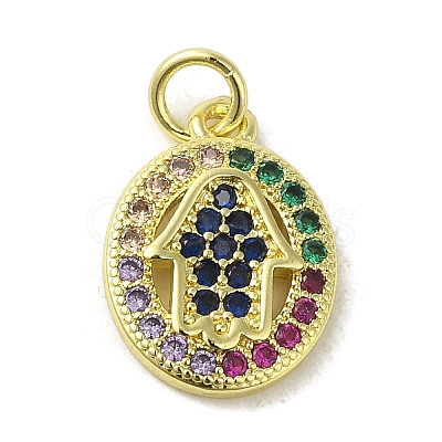 Brass Micro Pave Cubic Zirconia Pendants KK-M283-13G-02-1