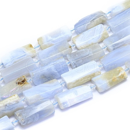 Natural Blue Lace Agate Beads Strands G-E530-16Q-1