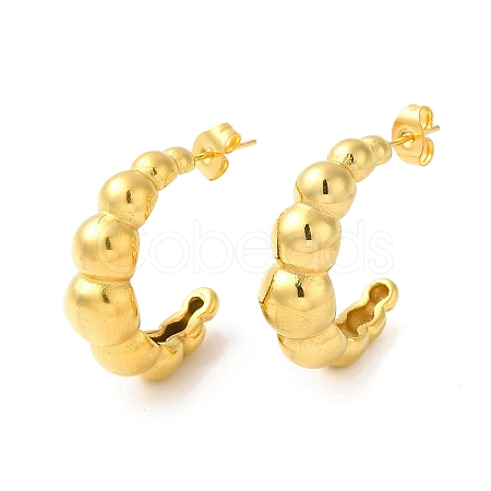 Golden 304 Stainless Steel Stud Earrings EJEW-K257-01D-G-1